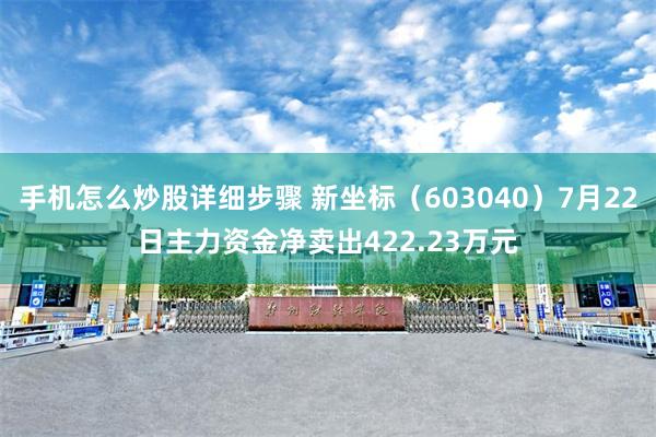 手机怎么炒股详细步骤 新坐标（603040）7月22日主力资金净卖出422.23万元