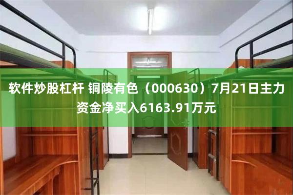 软件炒股杠杆 铜陵有色（000630）7月21日主力资金净买入6163.91万元