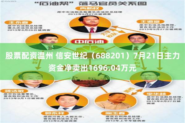 股票配资温州 信安世纪（688201）7月21日主力资金净卖出1696.04万元
