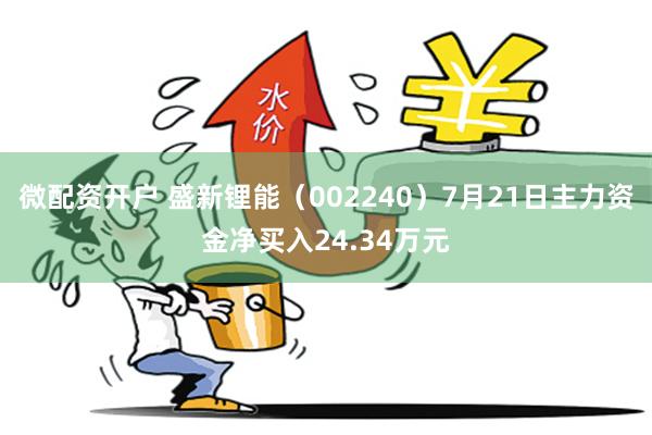 微配资开户 盛新锂能（002240）7月21日主力资金净买入24.34万元