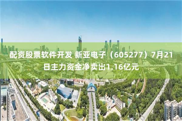 配资股票软件开发 新亚电子（605277）7月21日主力资金净卖出1.16亿元