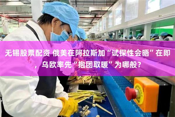 无锡股票配资 俄美在阿拉斯加“试探性会晤”在即,乌欧率先“抱团取暖”为哪般?