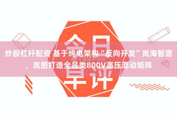 炒股杠杆配资 基于纯电架构“反向开发”岚海智混，岚图打造全品类800V高压混动矩阵