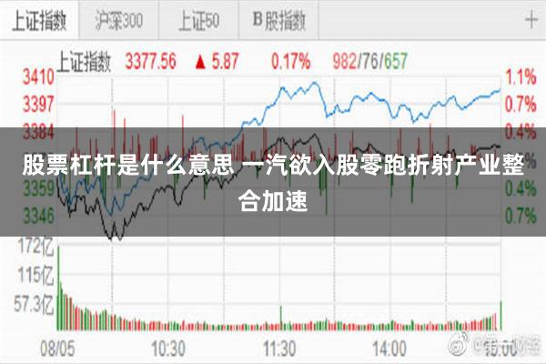 股票杠杆是什么意思 一汽欲入股零跑折射产业整合加速