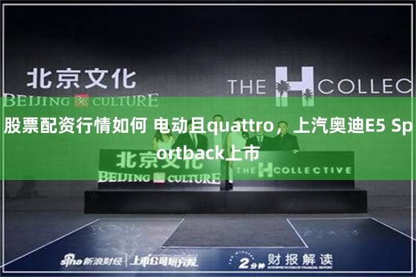 股票配资行情如何 电动且quattro，上汽奥迪E5 Sportback上市