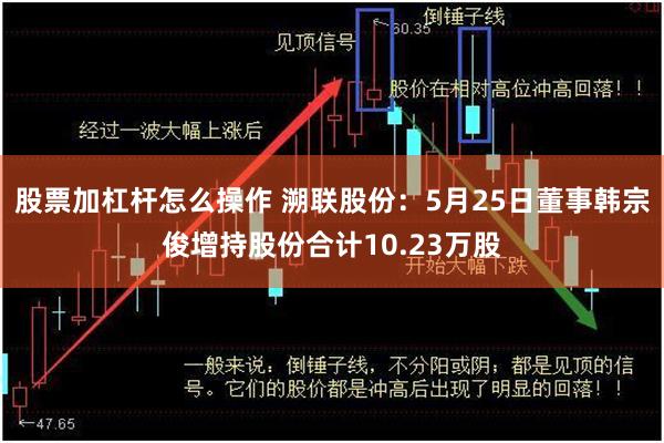股票加杠杆怎么操作 溯联股份:5月25日董事韩宗俊增持股份合计10.23万股
