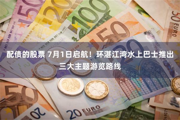 配债的股票 7月1日启航！环湛江湾水上巴士推出三大主题游览路线