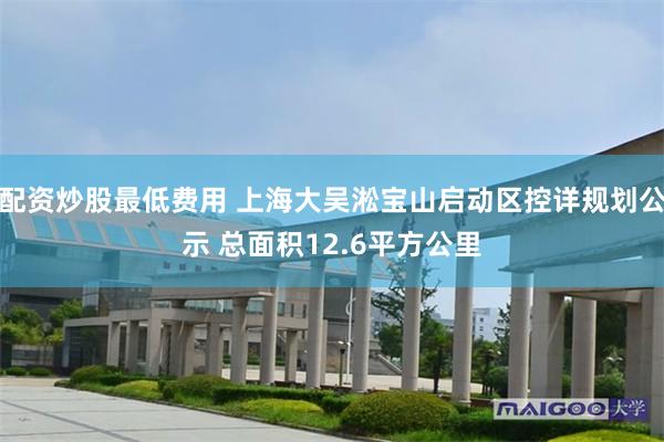 配资炒股最低费用 上海大吴淞宝山启动区控详规划公示 总面积12.6平方公里