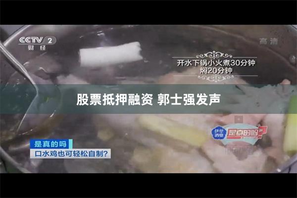 股票抵押融资 郭士强发声