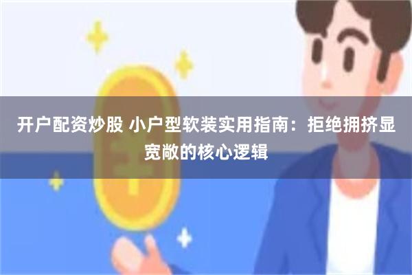 开户配资炒股 小户型软装实用指南：拒绝拥挤显宽敞的核心逻辑